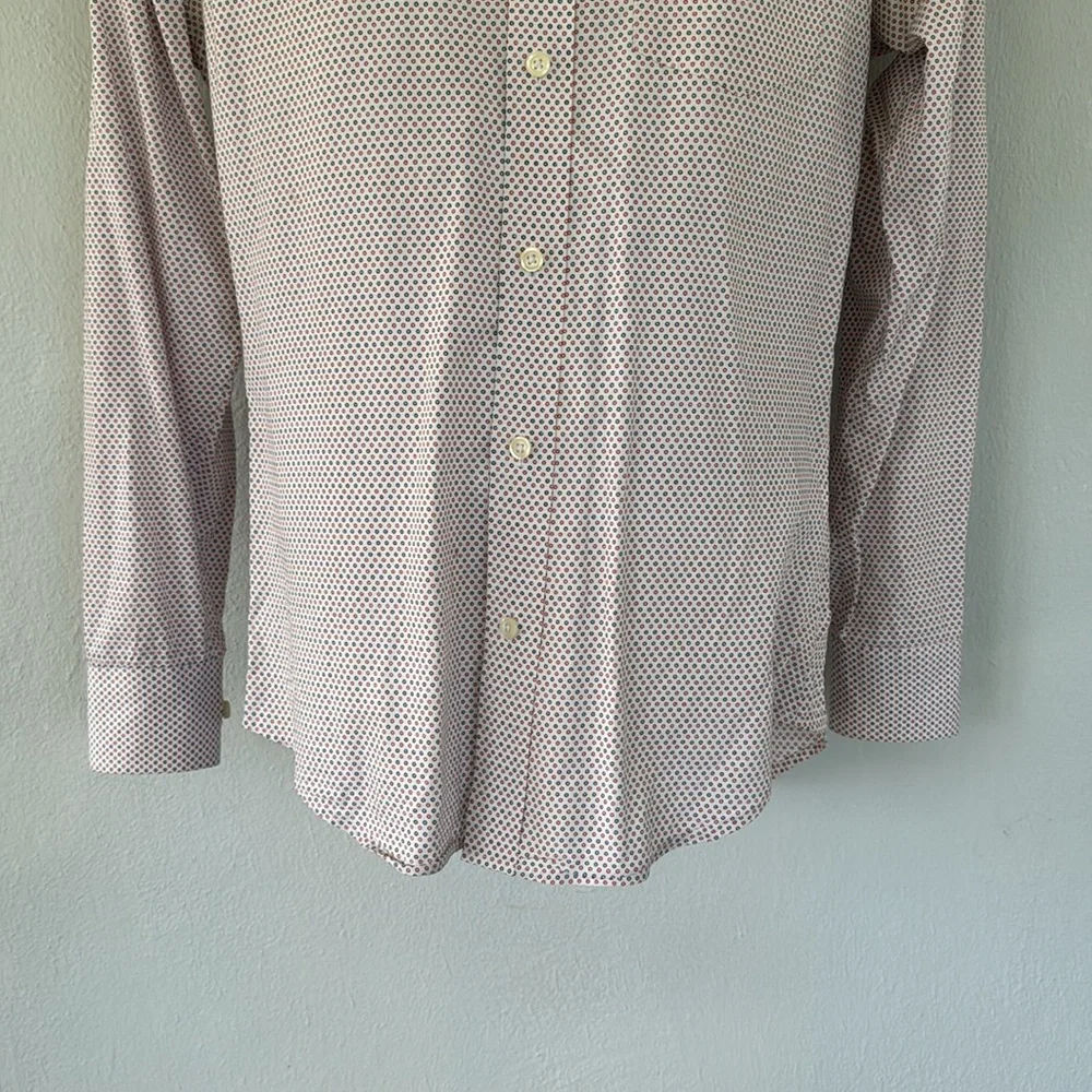 Banana Republic blue orange non-iron tailored slim fit dress shirt 14-14.5